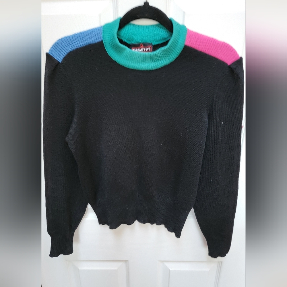 Demetre Vintage Womens 100% Pure Virgin Wool Ski Sweater Size Medium